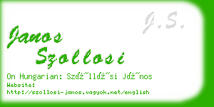 janos szollosi business card